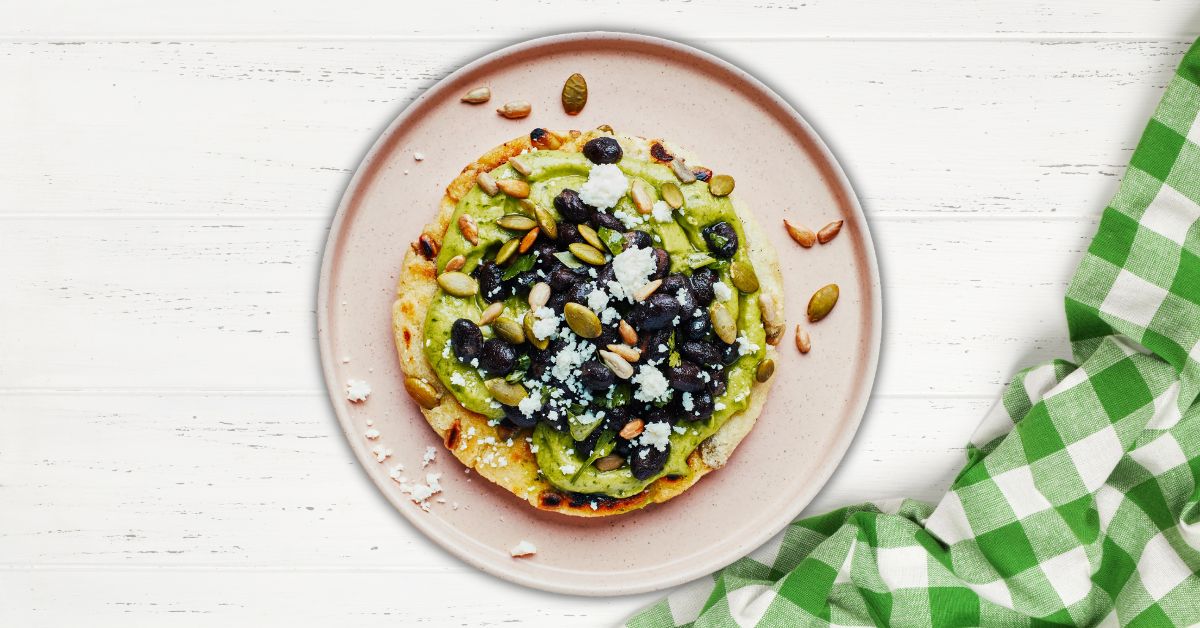 Seedy Arepas With Black Beans And Avocado