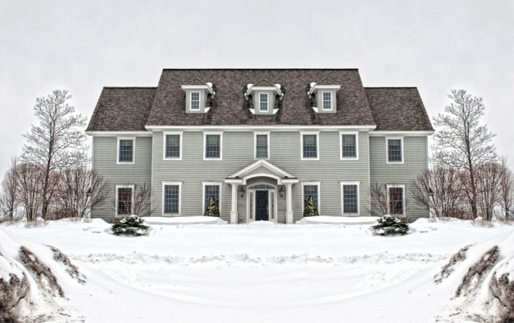 Icy Reception: North-Facing Homes In Winter